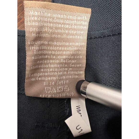 George Mens Dress Pants 44X30 Navy  Color Slash Pockets Cotton and Polyester - Picture 3 of 3